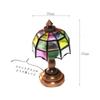 Moin Moin Miniature 1/6 Scale Wireless Stand Lamp with Stained Glass Design for Dolls Bedside Night Light