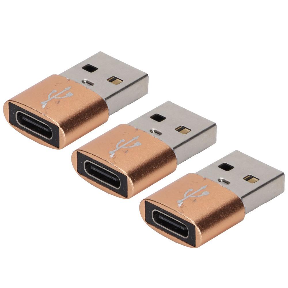 3PCS U Disk Adapter USB To TypeC Adapter USB C Female To USB Male Adapter  Computer Use