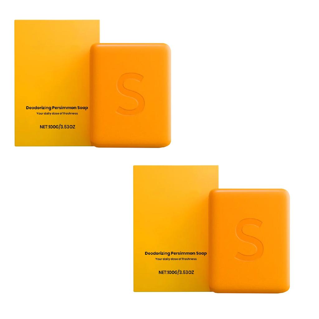 Natural Persimmon Soap Reduce Body Odor Deep Moisturize Gentle Cleanse Body Natural Deodorant Bar Soap