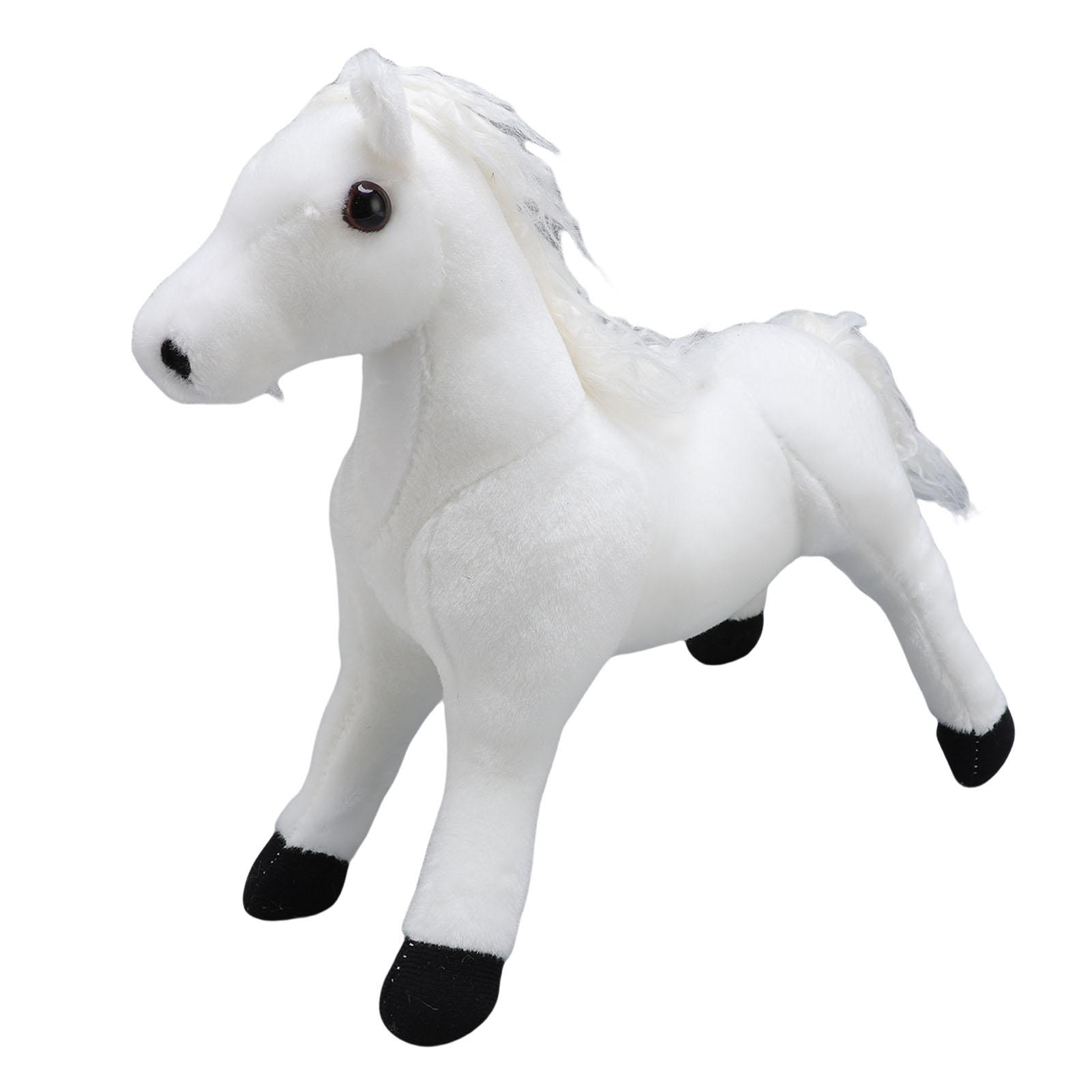 

Плюшевая игрушка лошадь реалистичная мягкая удобная многофункциональная кукла лошадь для дивана кровати белый