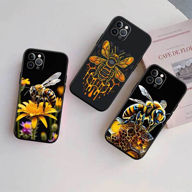 Art Bees Cartoon Phone Case for Redmi Note 12 12S 12C 13 13C 13R 14 14S 14R 14C 11A 13X A3 A3X A4 A5 Pro Max Plus