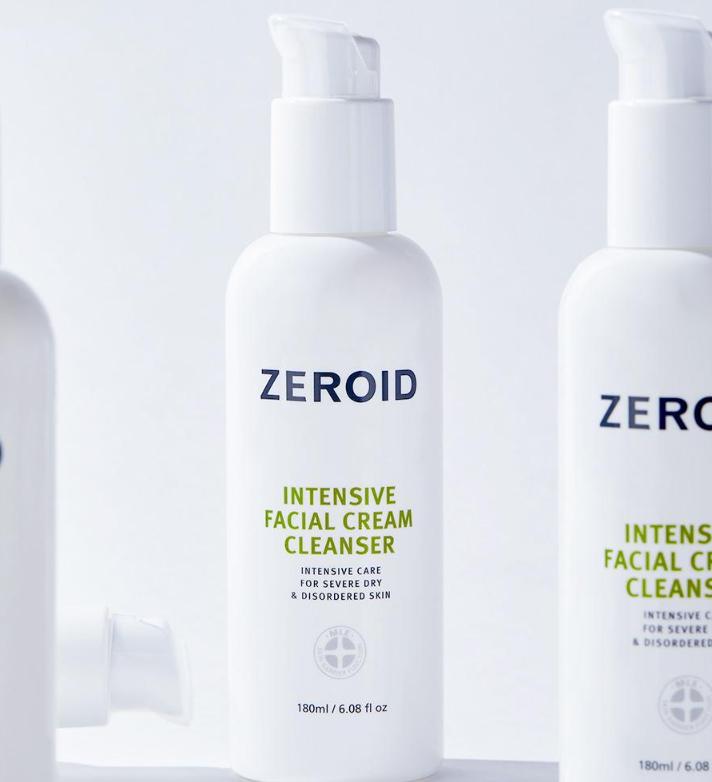 ZEROID Nettoyant Crème Visage Intensif 180ml – Nettoyant Hydratant pour Peau Sensible