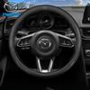 NEW For Mazda 2 3 5 6 CX-4 CX-5CX-7CX-8CX-30CX-50 MX5 Miata RX-7 RX-8 Axela Atenza Car Carbon Fiber Leather Steering Wheel Cover