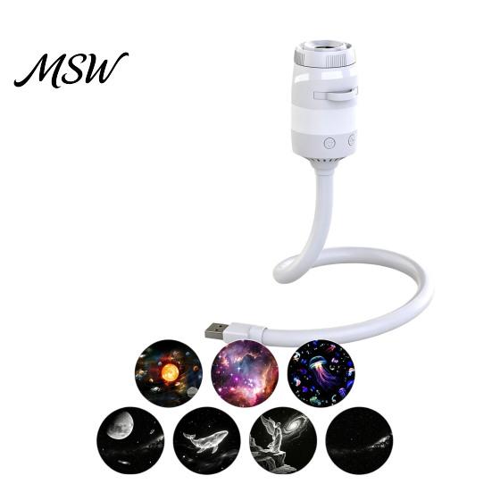 Decorative Mood Lighting 2-in-1 Star Projector Night Light, Starry Sky Ambient Lamp with Films, Soft Light for Sleeping USB Powered Dual-Mode Bedroom