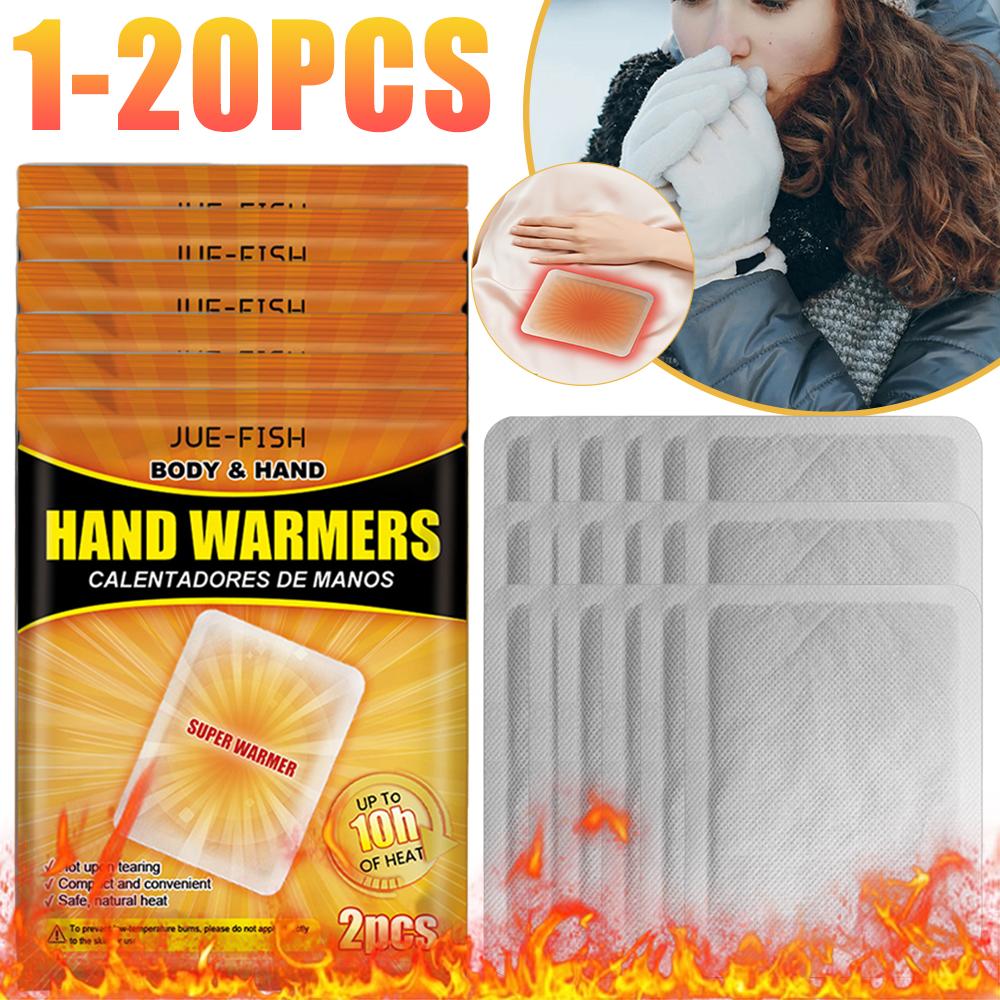 2-20PCS Warm Paste Pad Air Activated WarmerDisposable Heating Pack Odorless Self Adhesive Winter Body Feet Warmer Instant Heat