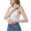 Fukuske UV Veil Long Arm Covers, Sun Protection Sleeves with Thumb Hole, Clear Beige, Made In Japan, Anti-Odor Nylon Arm Sleeves