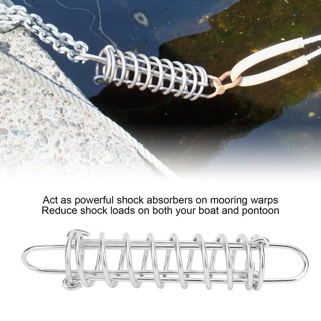 5 X 270mm Boat Mooring Spring 316 Stainless Steel Shock Absorbing Dock Line Mooring Springs for Yachts
