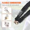 Bike Chain Lock 5.91 Ft Security Bicycle Chain Lock 9.5mm Thickness Black