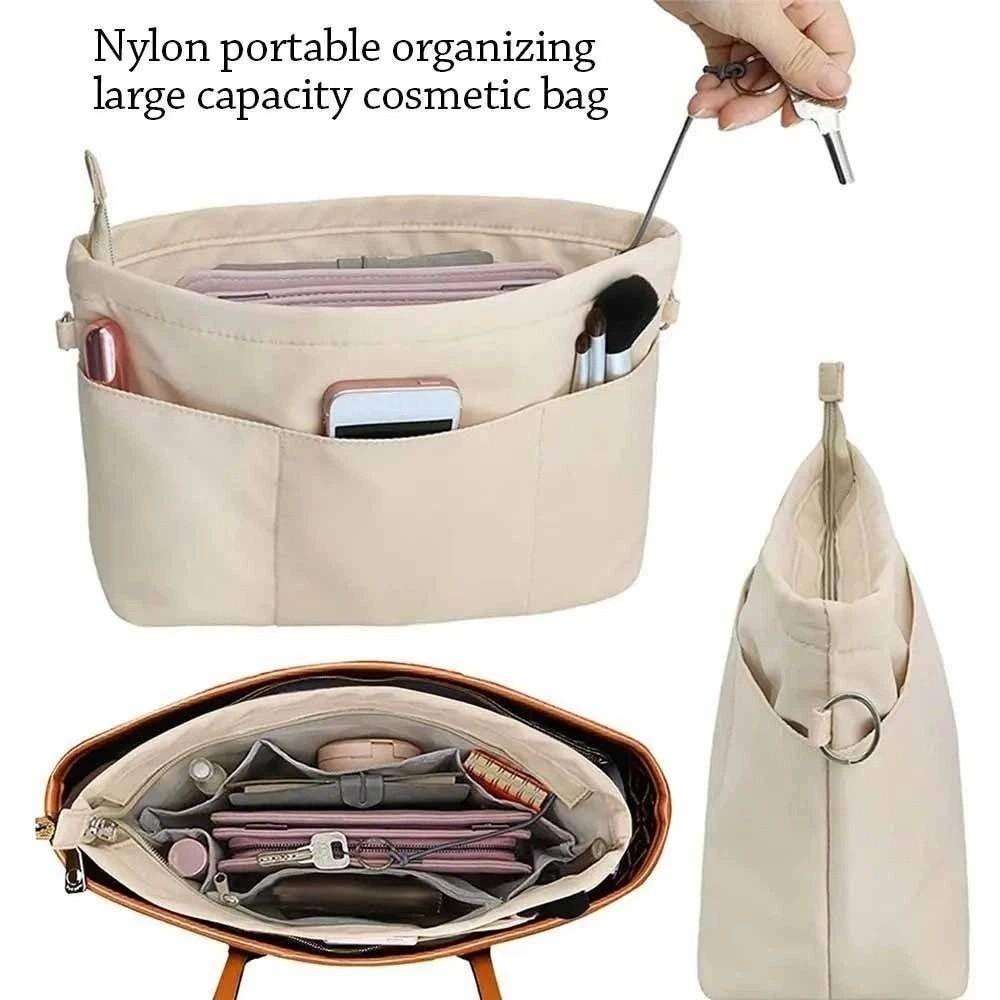Storage Bags Multi-Pocket Handbag Cosmetic Organizer Inner Bag Insert Bag  Travel Accessory