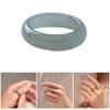 Elegant Natural Green Glass Rings Portable for Women Retro Chinese Styles Rings Portable for Any Gifts Giving Occasion