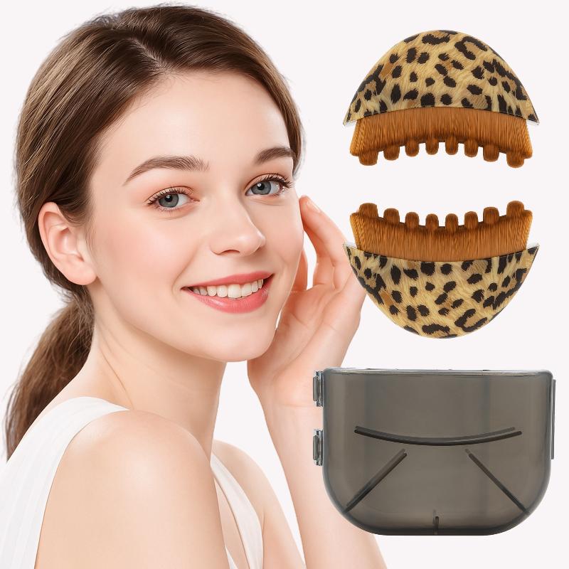 1Pcs Portable Chin Reduce Puffiness Lymphatic Drainage Massager Leopard Print Lymphatic Contour Face Brush For Face