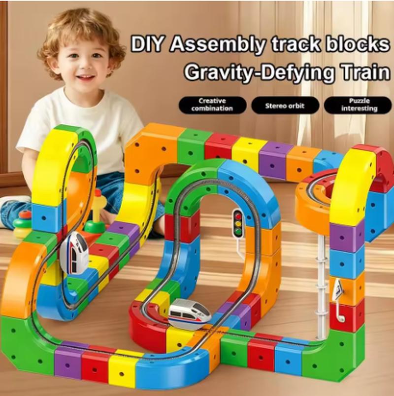 Discover Intime Magic Rail Car Cube Playthings Designed For Children Diy Assembly Magic Electronic Track Train Building Children Instructive Toy Xmas Present