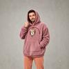 2026 Solid Color Hooded Pet Loose Fit Pullover Sweatshirt Unisex Casual Top
