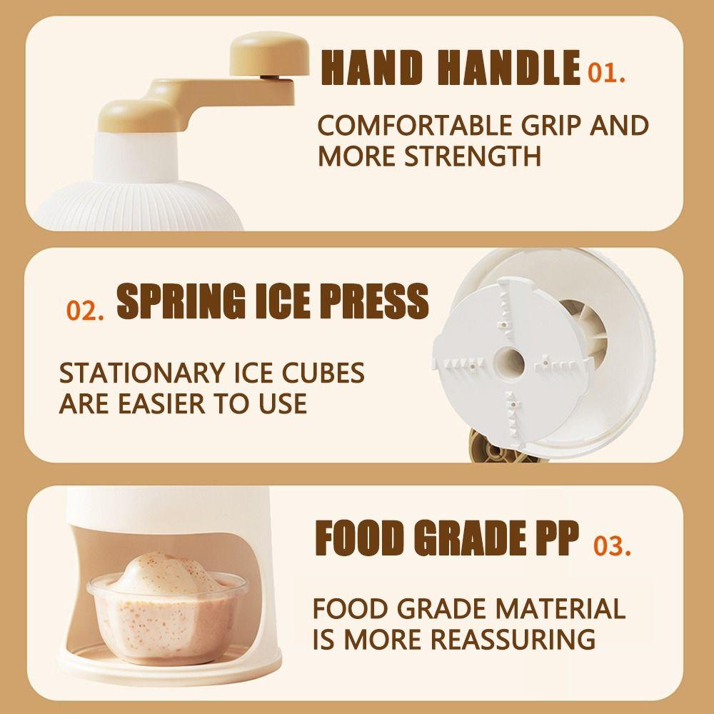 Hand Crank Manual Shaved Ice Machine Manual Hand Ice Breaker  Ice Cream Tools