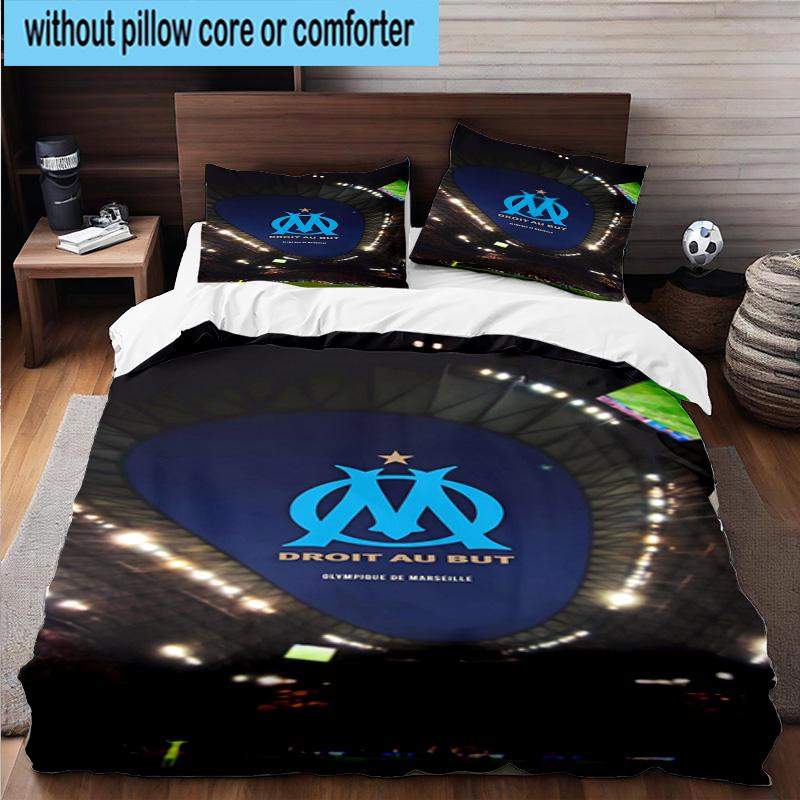 3pcs Mar-seille With Pride Emblem Printed Bedding Set Duvet Cover Closure Includes 1 Duvet Cover & 2 Pillowcases Bedding Sets Home Decor Gifts