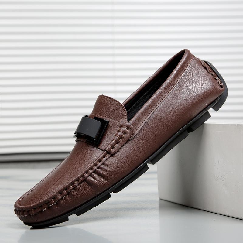 2025 Loafers Shoes For Men Male Boat Shoes Leather Man Moccasins Mens Driving Shoes Casual Shoe Slip On Flats Mocasines Hombre