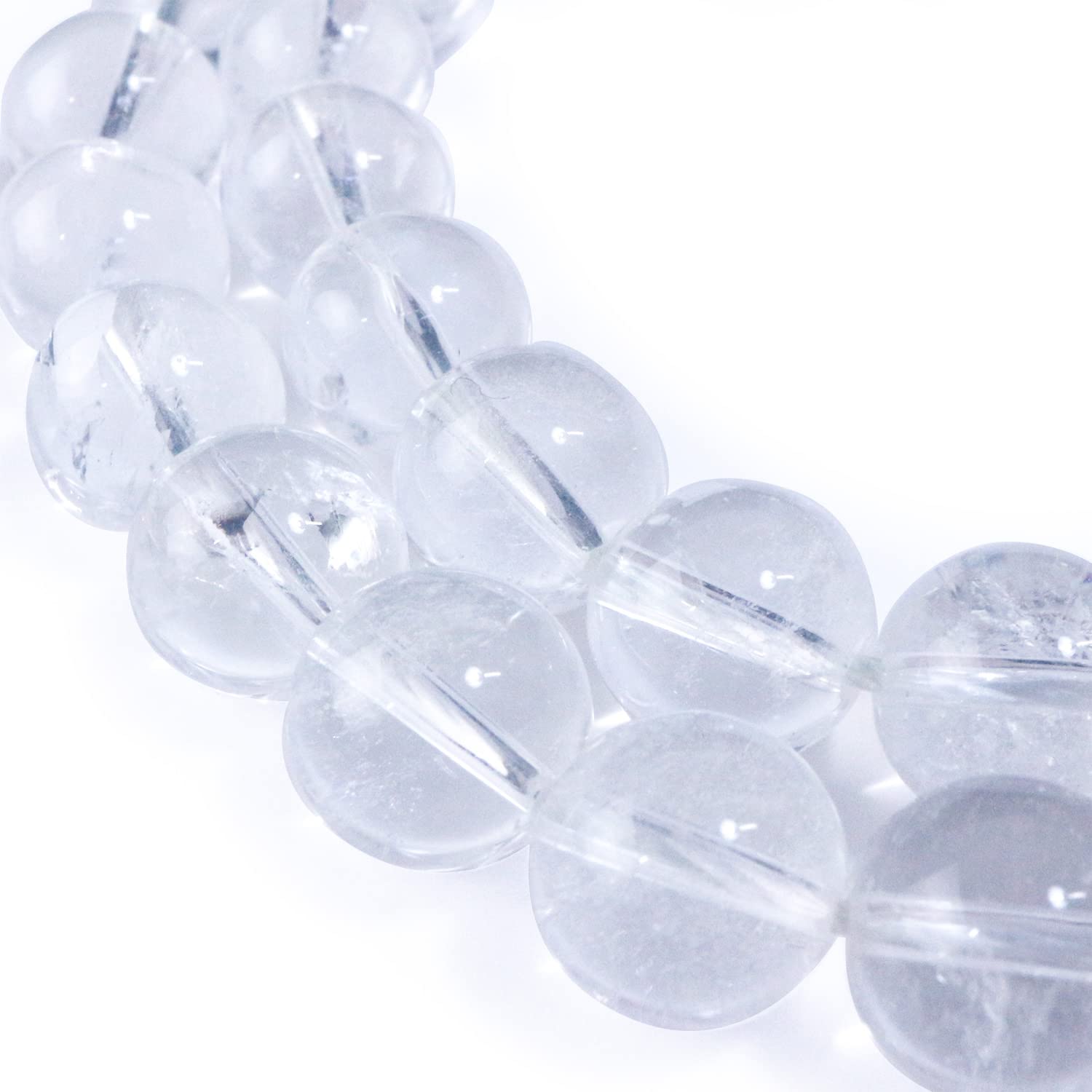 

[Натуральный камень] Браслет из бусин из кварцевого кристалла, 10 мм [Прибл.]. 38 бусин] Поделки из энергетических камней Детали для аксессуаров ручной работы Сверкающие круглые NS-006