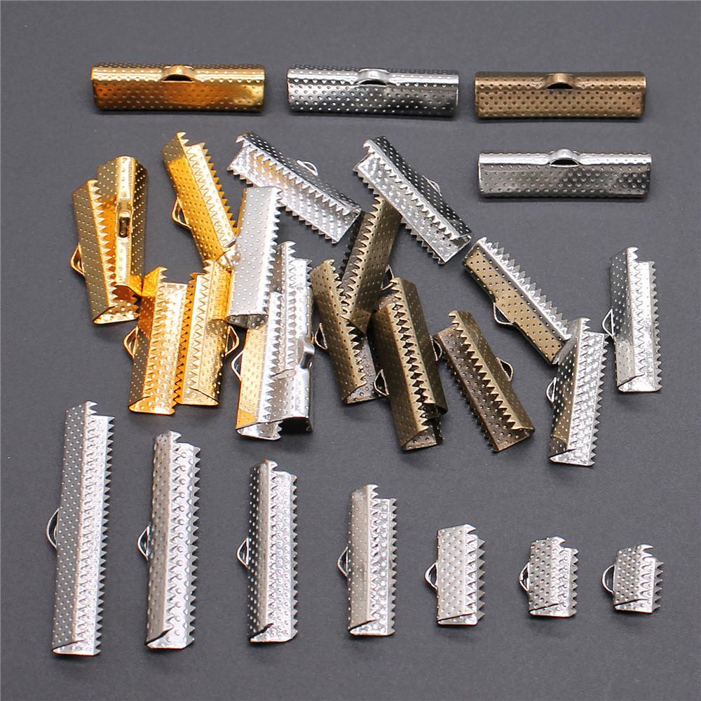 Bandenden Crimp-Clips Antikstil Zubehör für die Schmuckherstellung 8 Größen 4 Farben