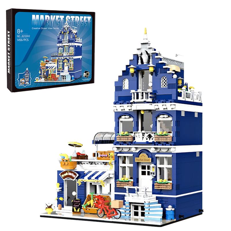 

10182 Город Улица Вид Сцена Модель Сборка МИНИ-кирпичи Европейский Рынок Кафе Вилла Магазин Дом Строительные Блоки Набор Детские Игрушки Подарок with-box