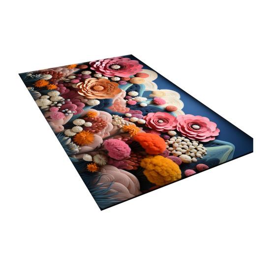 3D Visual Flower Floor Mat Soft Absorbent Diatom Mud Door Mat Non-Slip Bath Rugs for Tub Bathroom Kitchen