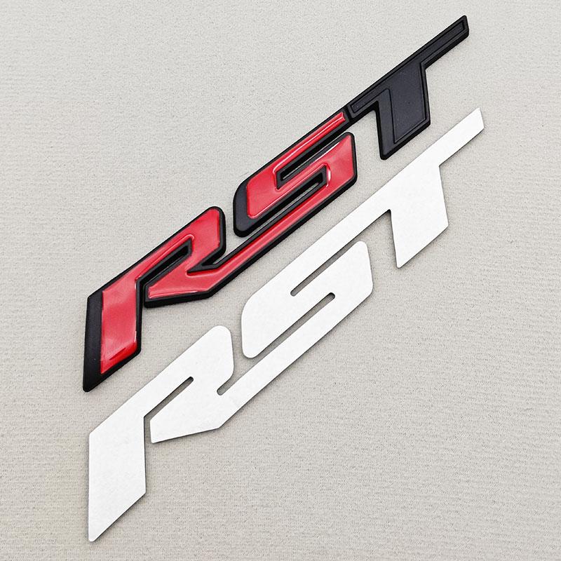 3D Metal Car Sticker Logo RST Emblem Front Fender Rear Trunk Badge For Chevrolet Silverado Tahoe Suburban Traverse Accessories