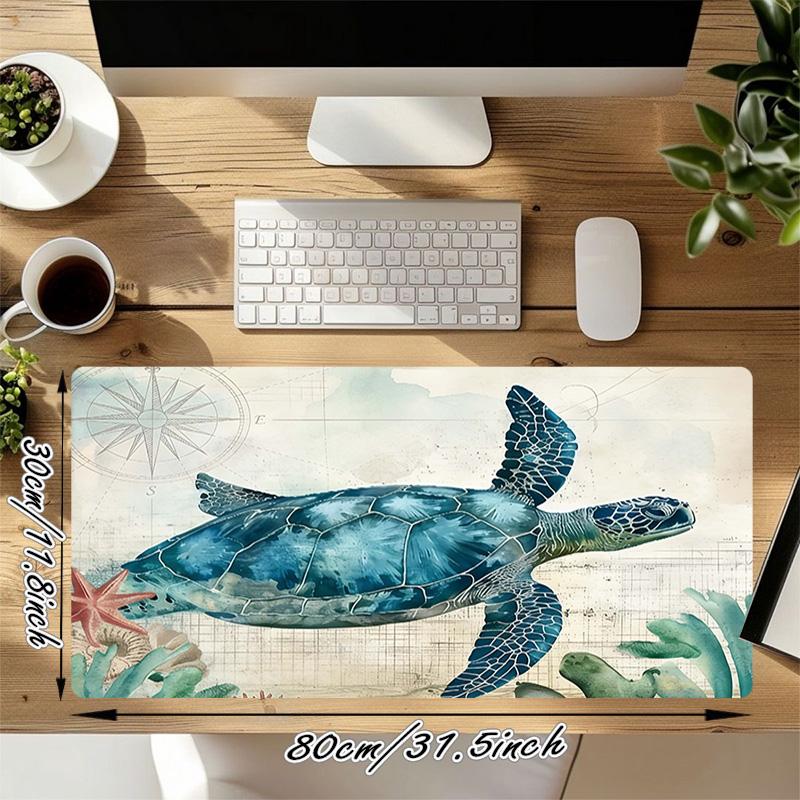 Ocean Life Xl Gaming Mouse Pad Nonslip Rubber Base Stitched Edge Waterproof Desk Mat For Pc Laptop Gamer Office Computer Accessories C927479