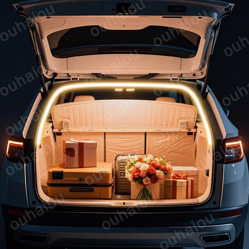 For 2017-2025 Skoda series Kodiaq trunk light modification light Atmosphere lights White warm white Rear Trunk LED Light Bar