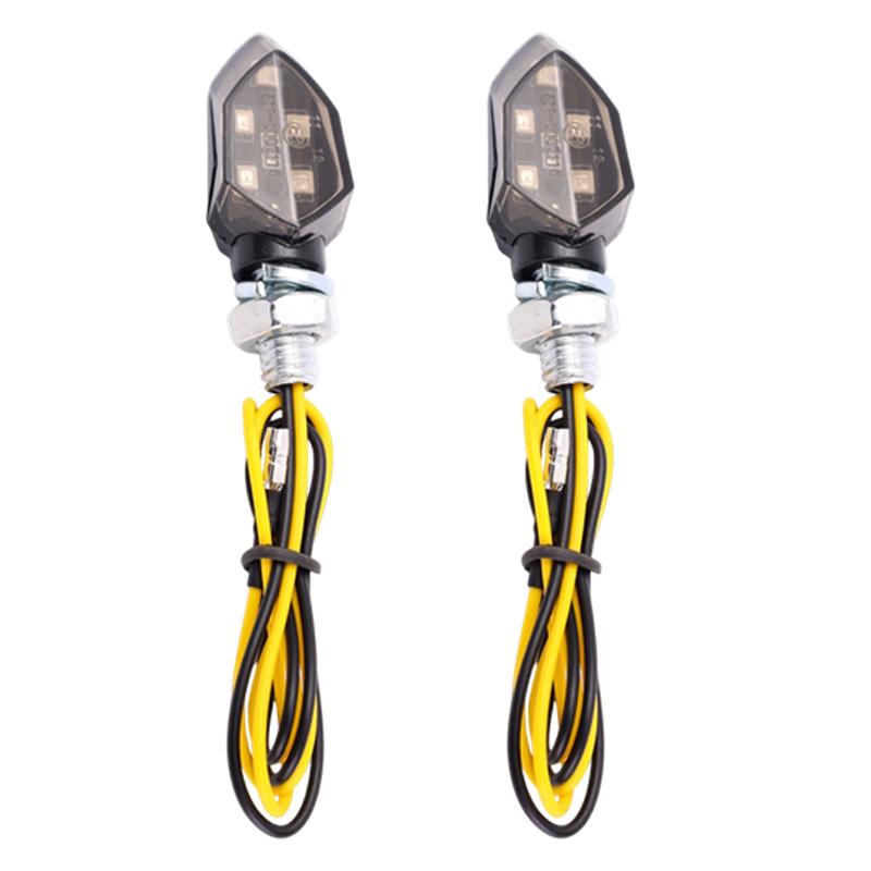 

4/2pcs Mini Motorcycle Smoke Lens Turn Signal Light 5LED 12V Amber Blinker Lamp Motorcycle Universal Led Blinker Indicator Light