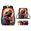 Dinosaur Print Animal Children School Backpack With Durable Material Oxford