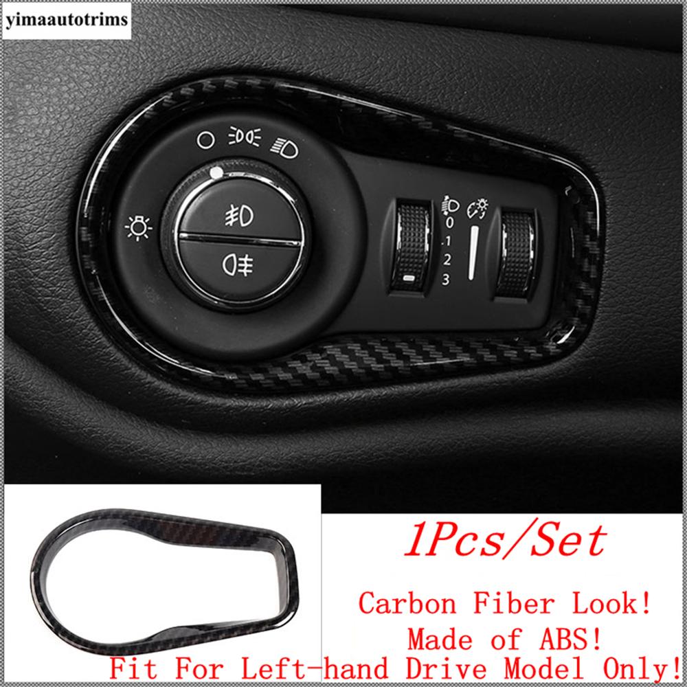 

Door Speaker Air AC Handle Bowl Head Lamp Window Lift Cover Trim For Jeep Renegade 2015 - Carbon Fiber Interior Accessories Model E