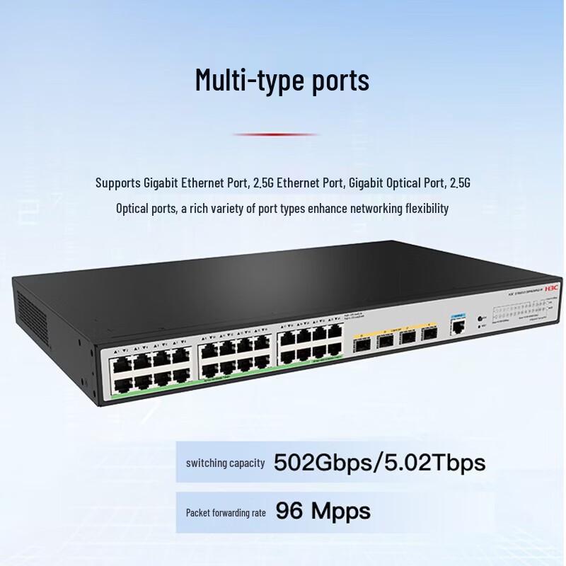 H3C S1850V3-20P4UN4NS-HI 2.5G Web Managed PoE Switch