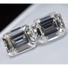 Moissanite 8.72 Ct D Color Emerald Cut 11x9 mm Pair VVS1 Certified Gemstone