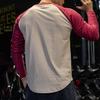 Men Shirt Contrast Colors Breathable Round Neck Soft Spring Top for Jogging