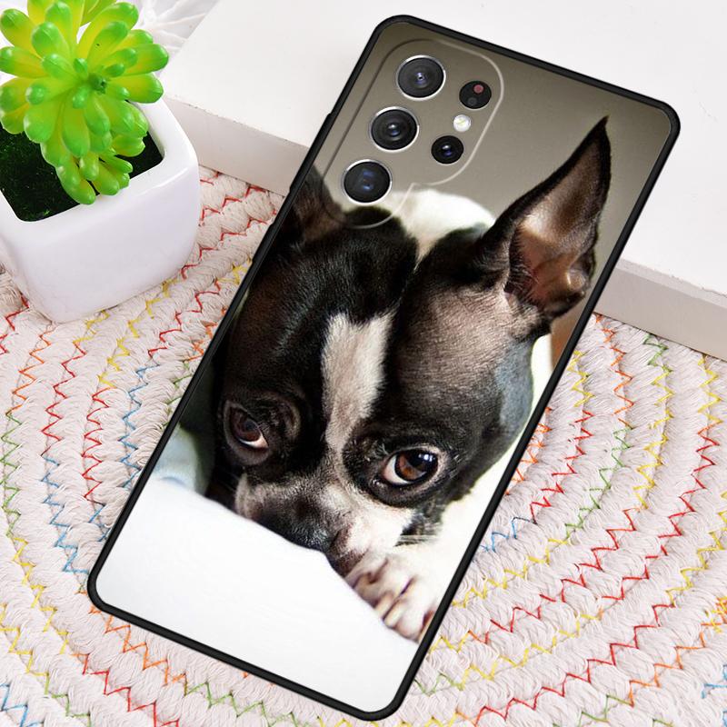 

Boston Terrier Dog Faces Phone Case for Samsung Galaxy note 10 pro S26 Ultra S23 S24 FE S25 S21 S22 PLUS shockproof Cove Galaxy S22 Ultra 5G