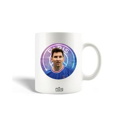 Keramiktasse - MANIACASE - Lionel Messi - PSG - 30cl - Spülmaschinenfest - Weiß
