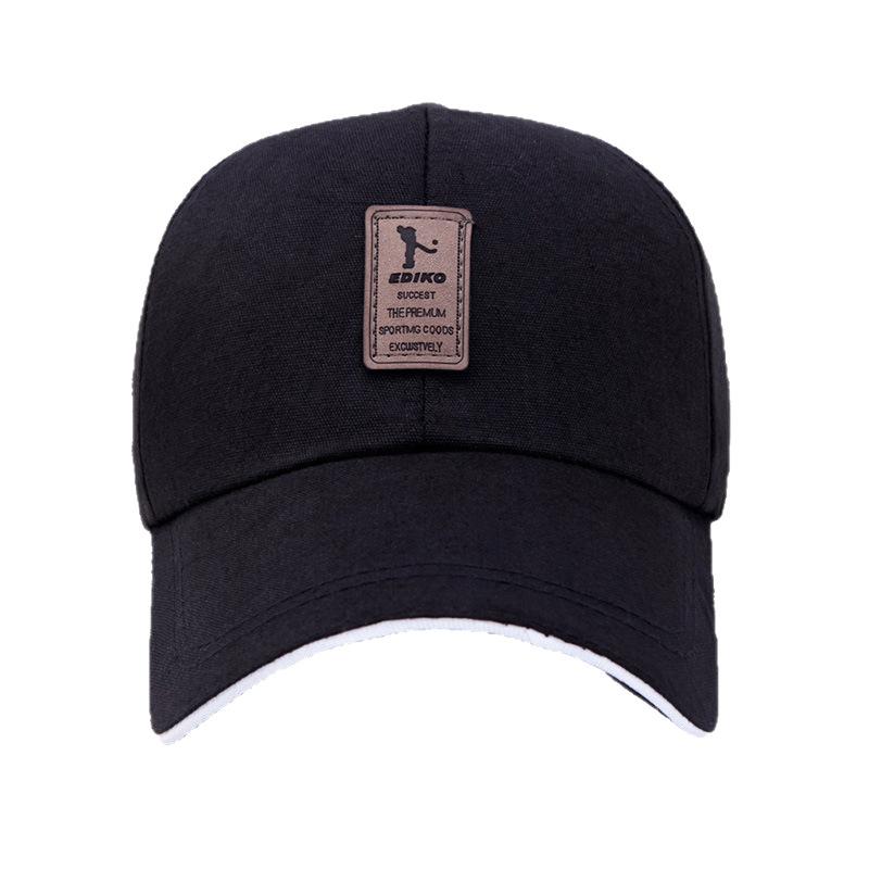 Fashion Korean Baseball Cap Canvas Extended Brim Sandwich Spring and Autumn Print Outdoor Hat Sun Hat