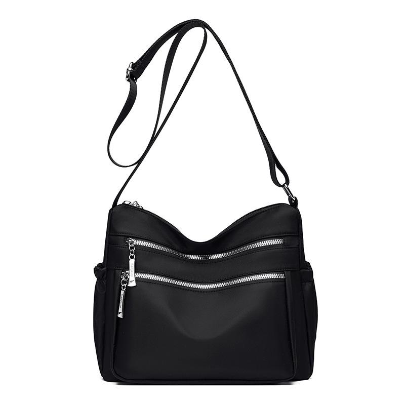 Printed Women's Messenger Bag Large Capacity Shopping Backpack Simple Commuter Shoulder Bag Trend Anti-splashing Nylon Bag