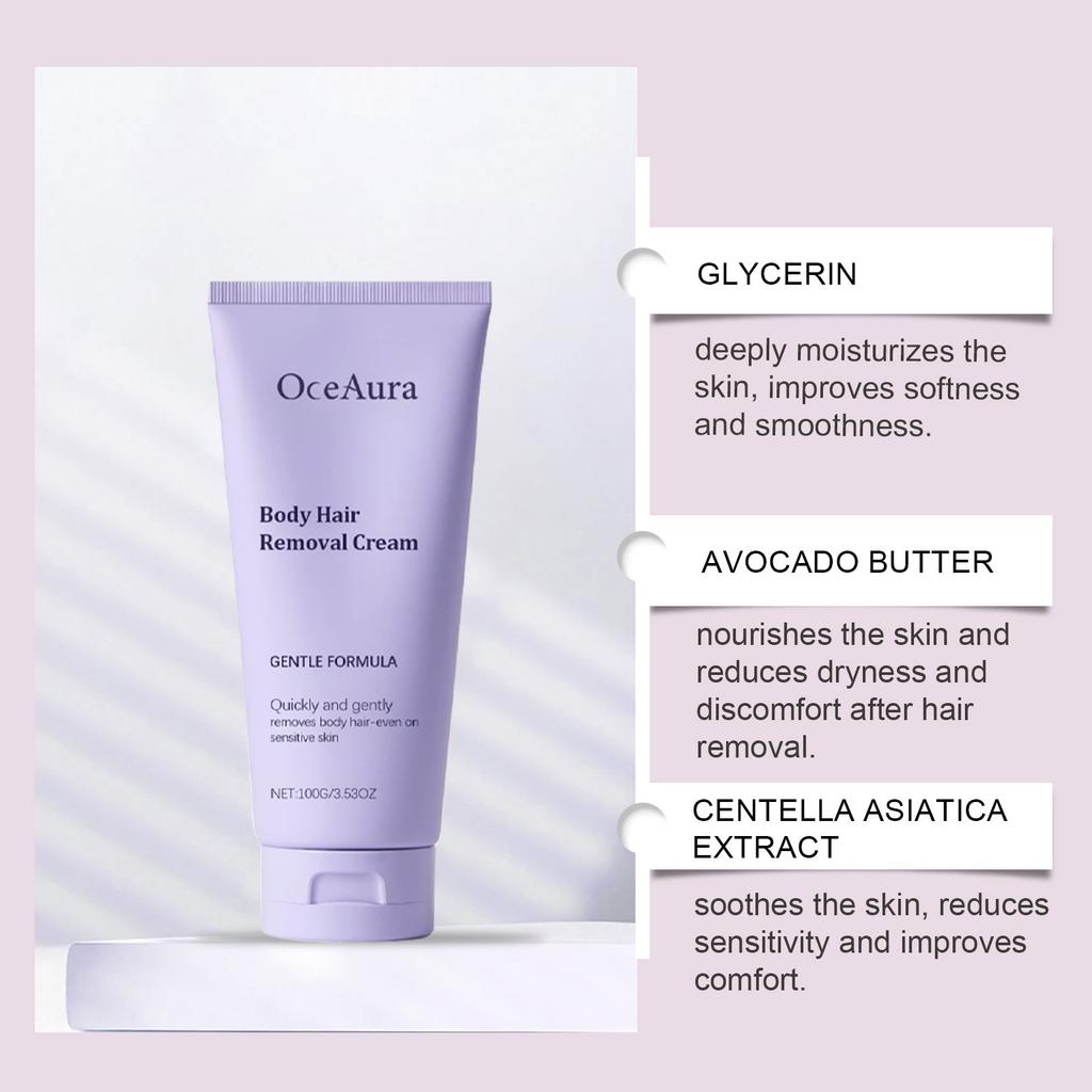OCEAURA Body Hair Removal Cream Gentle Hair Removal for Arms Legs Unisex Depilatory Cream 150ml