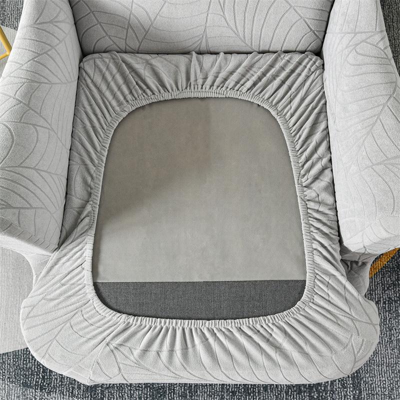 Elastic Jacquard Wing Chair Cover Stretch All-Inclusive Armchair Slipcovers Removable Single Sofa Protector Case For Living Room