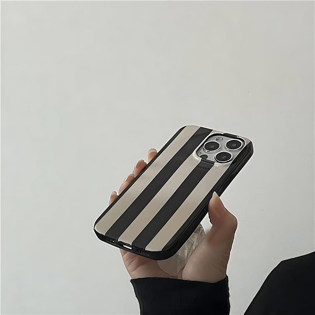 Instagram Retro Stripe Simplicity Phone Case for iPhone 17 16 15 14 13 12 11 Air Pro Max X XS 7 8 Plus Glossy Film Hard PC Cover