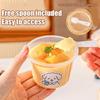 10Pcs With Spoon Transparent Cup Transparent Yogurt Cup New Pudding Cup  For Dessert Ice Cream