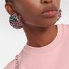 Elegant Round Crystal Ear Clips Colorful Rhinestone Earrings Stylish Non Pierced Ear Rings for Women Christmas Gift