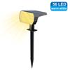 Lampy słoneczne zewnętrzne wodoodporne 52/56 LED 2 szt. 3 tryby oświetlenia Zasilane energią słoneczną Reflektor do ogrodu podwórka Do dekoracji krajobrazu zewnętrznego