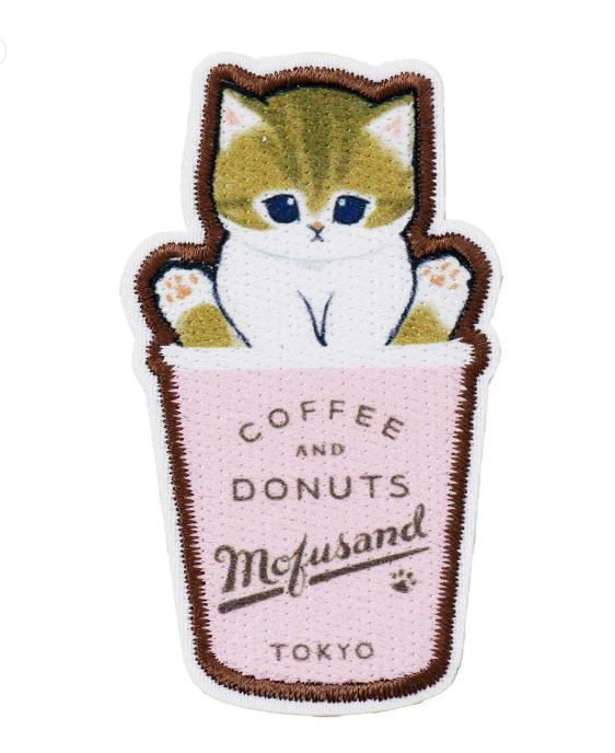 

mofusand Mofusand COFFEE AND DONUTS Pink Takeaway Cup Patch Sticker