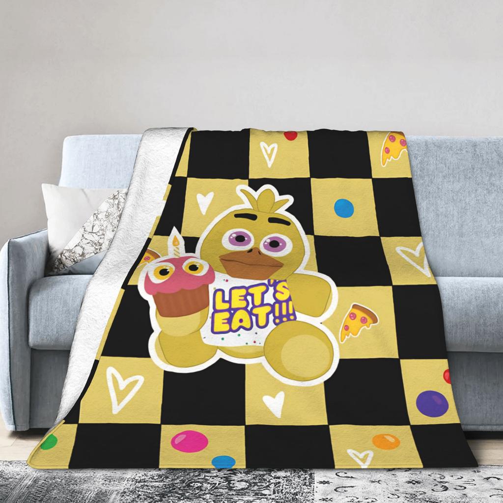 FNAF At Freddys Coperta Flanella Estiva Portatile Leggera Plaid per Biancheria da Letto Ufficio Trapunta