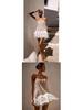 Rochie de Petrecere Sexy Europeană & Americană Fără Spate cu Plasă cu Paiete și Franjuri și Bretele Subțiri