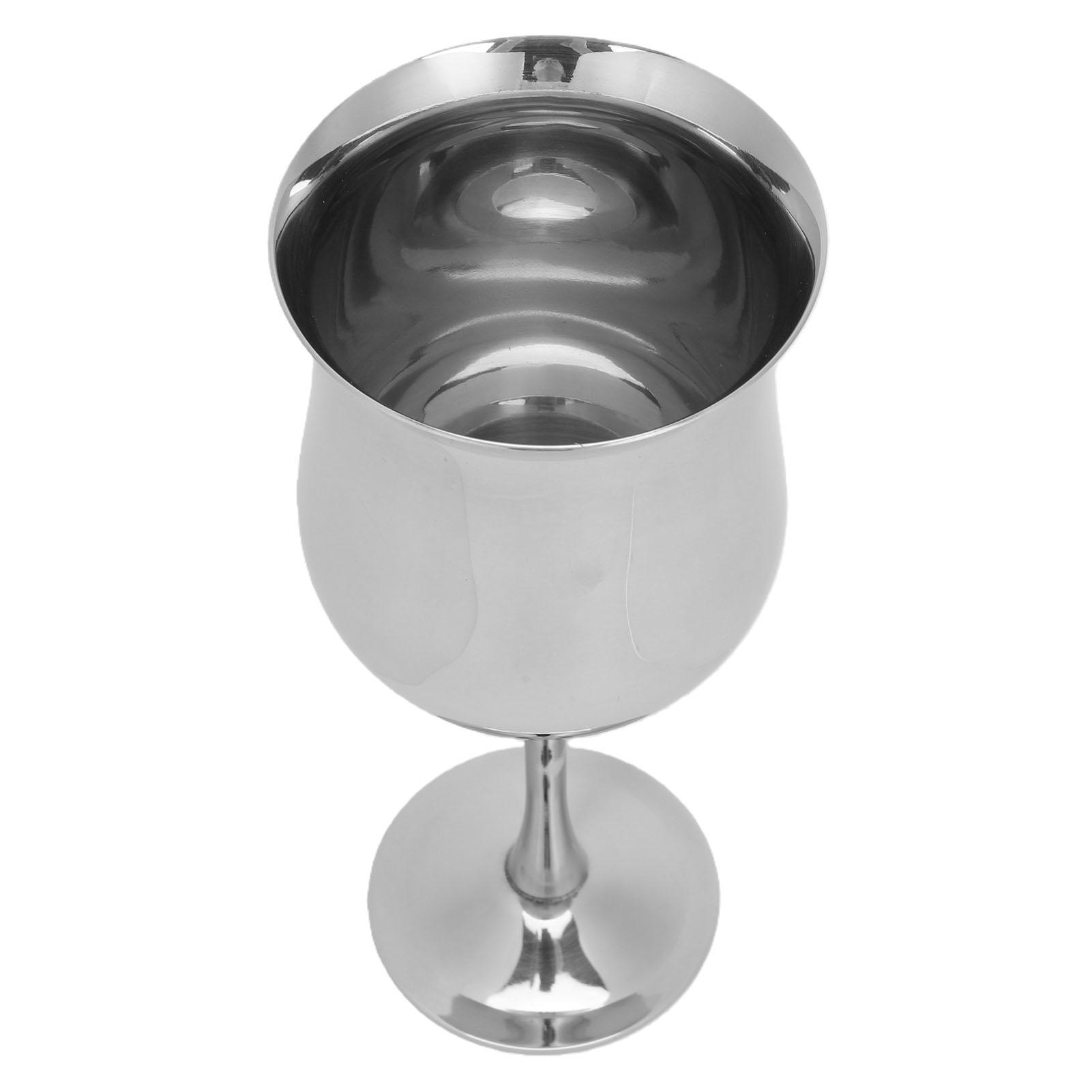 Flûte à Champagne en Acier Inoxydable Capacité 310ml Multifonctionnelle Incassable Verre à Champagne sur Pied