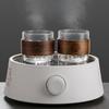 ZISIZ Walnut Ring Glass Tea Cup Set