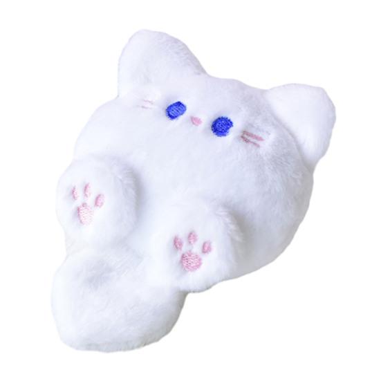 Tecknad Katt Nyckelring Hänge Söt Plyschkattunge Hänge Fylld Luddig Katt Hänge Ryggsäcksberlock Tillbehör för Handväska Plånbok Nyckelring