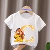 The Lion King Cute Simba Letter A B C Name Print Kids T-Shirts Girls Clothes Baby Boys Short Sleeve T Shirt Summer Children Tops